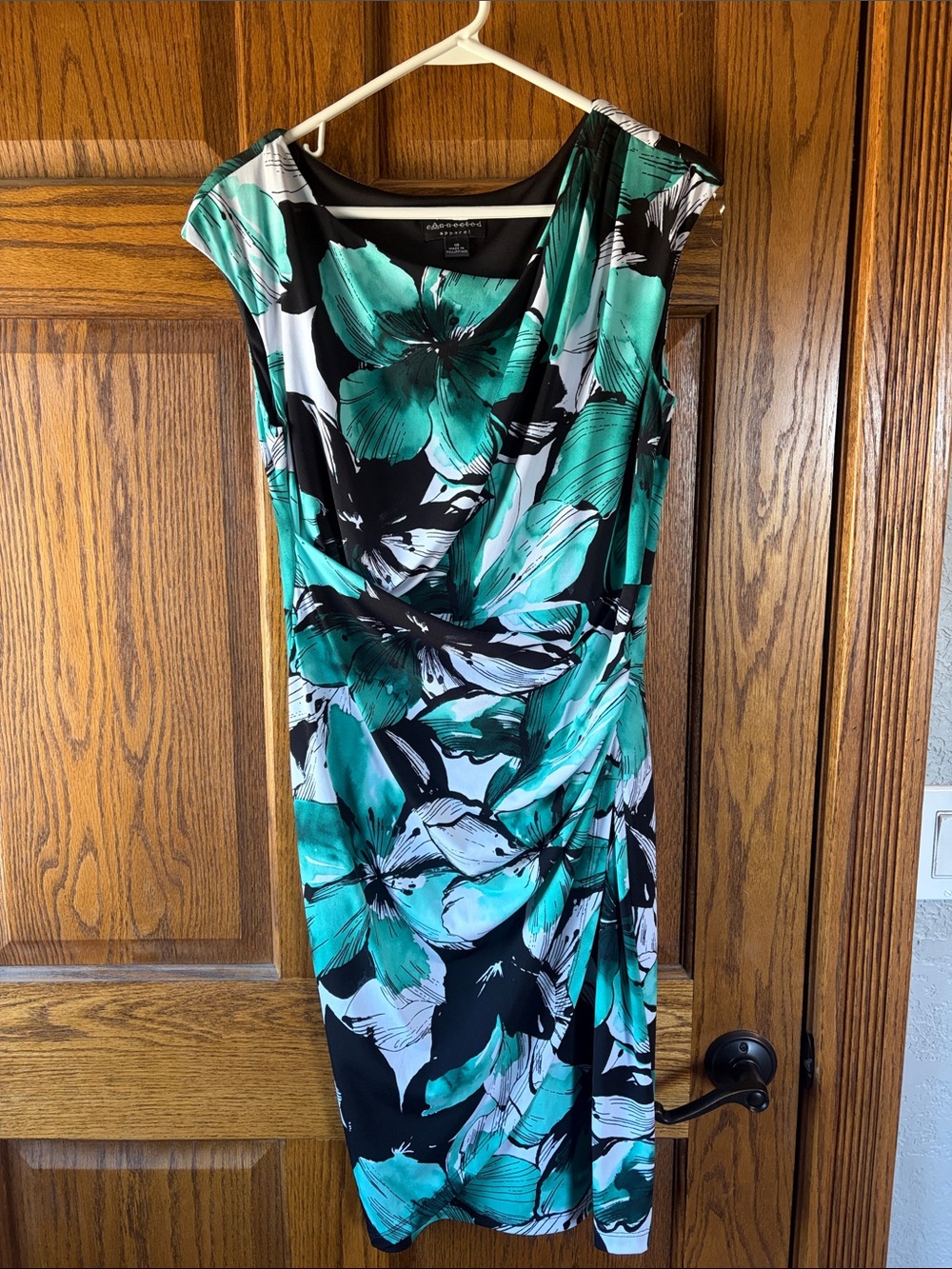 Green Floral Dress with runching